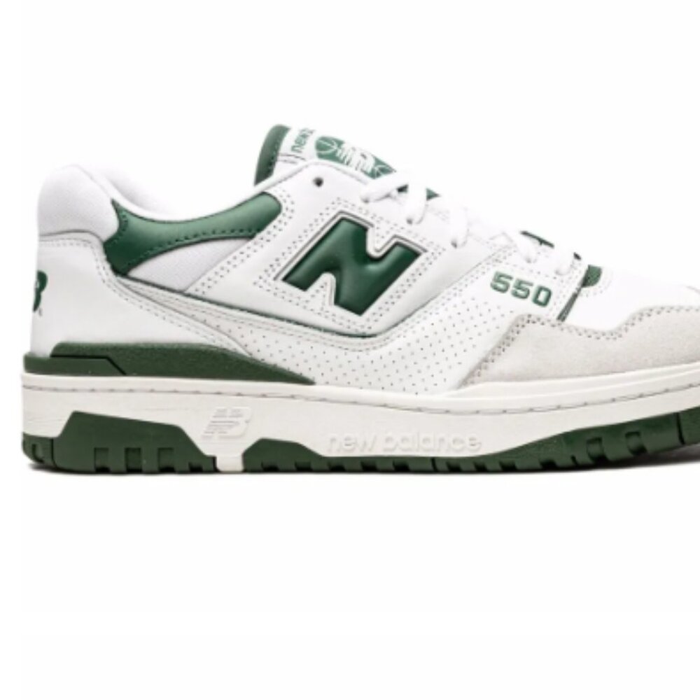 New Balance 550 "White/Team Forest Green" sneakers